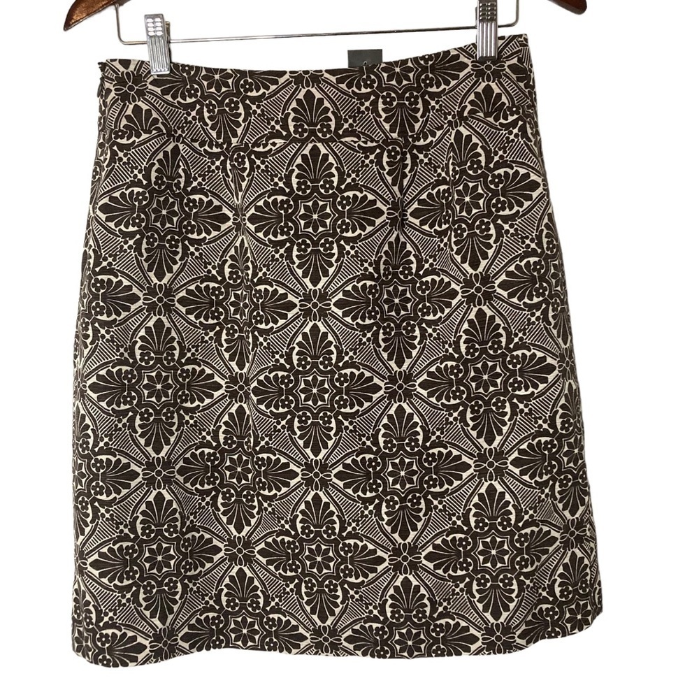 Ann Taylor LOFT | Silk Linen Skirt Front Pleat A-Line Size 4 - Picture 3 of 10